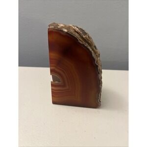 Geode Bookend Orange 4.5 Inches Agate